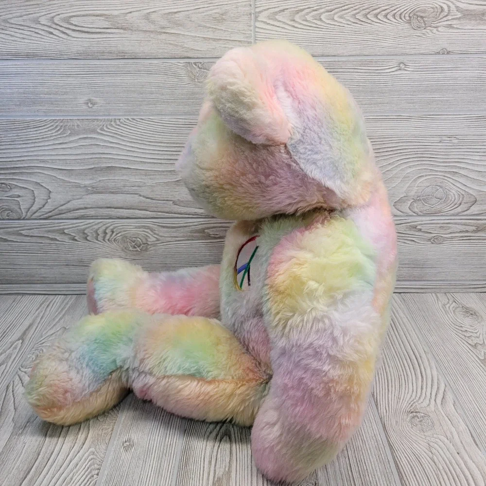 Ty Beanie Buddies‎ Rainbow Tie Dye Peace Bear Lg Plush Stuffed Animal 1999 28
